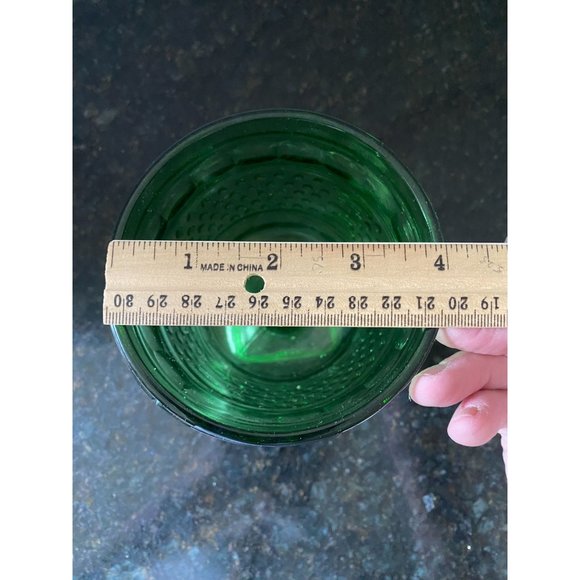 Napco 7" H Green Hobnail Thumbprint Footed Planter, Cleveland, Ohio, #1180 - Picture 4 of 6